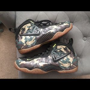 NIKE AIR FOAMPOSITE PRO PRM LE GREEN CAMO SIZE 12